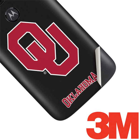 University of Oklahoma Sooners Black Moto E5 Play Skin